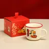 Set de Souvenir de Éxito Instantáneo Taza de Agua Taza Creativa Caja de Regalo Taza de Cerámica Tienda de Año Nuevo Evento Regalo