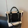 Bolsa Tote Patchwork de Pelúcia Melard 2026 Nova Tendência Grande Capacidade Bolsa de Mão Elegante Clássica Bolsa de Ombro para Mulheres
