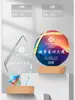 Personalización de Trofeo de Cristal Creativo Madera Maciza Competencia Infantil Medalla de Honor Ceremonia de Premiación de Empleados de Empresa