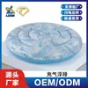 Cama Flutuante Inflável Personalizada com Elegante Padrão Azul Ilha Flutuante Inflável Espessa Almofada Flutuante para Piscina Venda Direta do Fabricante