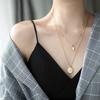 Ins Cool Style Double-layer Carta Olho de Gato Cadeia de Lã Simples Colar Longo Colar Feminino Colorido Cyber Celebrity Colar Cadeia