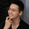 Gafas de Marco Medio Mismo Estilo para Hombre de William Chan, Elegantes y Atractivas, Montura de Alambre Dorado Liso Retro de Alta Gama, Montura para Miopía
