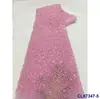 Vestido Europeo y Americano Bordado Lentejuelas Malla Tela Pesada con Perlas Encaje de Lentejuelas Nupcial