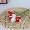 Flor de Lana de Orquídea de Viento y Lluvia Tejida a Mano Ramo Terminado Flor de Lana Tejida a Crochet Flor Artificial Adornos Decorativos Creativos para el Hogar