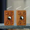Jujube Madeira Fulminada DIY Pingente de Madeira Trançado à Mão Enfeite para Pendurar no Carro Acessório de Artesanato em Madeira