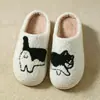 Fornecimento Direto Transfronteiriço Chinelos de Algodão Gatinho Cartoon Fofo Duas Cores Casa Chinelos de Algodão Cartoon Casa Chinelos Quarto Casa Chinelos