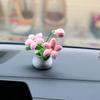 Pacote de flores de barra torcida finalizado, pequeno vaso de girassol trançado à mão, caqui torcido, Ruyi Car, flor criativa