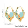 Ins Moda Geométrico Alto Sentido Cobre Chapado Oro Real Irregular Gota de Aceite Hebilla de Oreja Viento Frío Pendientes para Mujer Joyería para Oreja