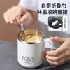 Taza de acero inoxidable con tapa de cuchara para niños, taza de oficina, taza de té, taza de agua aislada, taza de café para hombres
