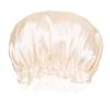 Amazon oferta caliente gorro de satén de una sola capa para el cuidado del cabello femenino gorro de noche limpieza del hogar gorro de ducha confinamiento quimioterapia gorro pañuelo para la cabeza