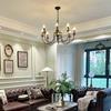 Candelabro retro americano sala de estar dormitorio comedor lámpara casa de campo francesa madera maciza lámpara de vela lámpara Guangdong Zhongshan