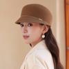 Boina de lana nueva de alta gama para mujer, elegante gorro ecuestre de moda para otoño e invierno, elegante gorro de estilo japonés combinable.