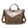 Estilo moderno transfronterizo nueva moda cuadros letra gran capacidad bolso versátil simple para ir al trabajo duradero bolsa mujer