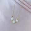 Joyería Simple de Moda Estilo Elegante Retro de Gama Alta Súper Hada Diseño de Nicho Collar Sansheng III de Gama Alta