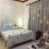 Cortinas de Ventana Saliente y Mosquiteros Tela de Doble Capa y Gasa Integrados Venta al por Mayor Ins Dormitorio Escandinavo Tela Niña Oscurecimiento Protección Solar Estilo Princesa