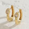 Pendientes de Estrella de Cinco Puntas con Gota de Agua de Zircón de Venta Caliente Europeos y Americanos Pendientes de Diseño X Elegantes y Personalizados de Moda Pendientes
