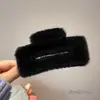 Pinza de Garra de Peluche para Mujer, Pinza Grande para el Cabello de Otoño e Invierno con un Toque de Lujo, Pinza de Tiburón Ins para Cabello Grueso, Pasador para Moño, Accesorio para el Cabello