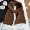 Bufanda de Cachemir Bordada con Cachorro de Estilo Coreano para Mujer, Nueva Bufanda de Lana Tejida Cálida para Otoño e Invierno 2025
