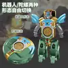 Robot Transformable Giroscopio de Punta de Dedo Jujing Transformación por Rotación en el Dedo Juguete de Descompresión para Niño Dos en Uno