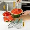 Herramienta de Acero Inoxidable Tres en Uno para Cortar Sandía, Divisor Multifuncional de Frutas, Extractor de Carne, Gadget de Cocina Transfronterizo