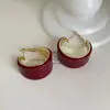 Pendientes de Aro con Estampado de Leopardo Transfronterizos Europeos y Americanos, Pendientes Elegantes de Moda para Salir, Tendencia de Alta Gama Ligera, Pendientes de Personalidad Exagerada con Aguja de Plata Europeos y Americanos