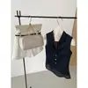 Camisa de Linho sem Mangas para Trabalho 2026 Verão Nova Casual Bolso Lapela Colete Top Toque de Luxo Camisa Temperamento