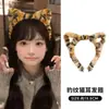 Orelhas de gato de pelúcia Faixa de cabelo especial para lavar o rosto Faixa de cabelo de caverna de cabelo de abas largas para mulheres Faixa de cabelo Faixa de cabelo Faixa de cabelo Headwear