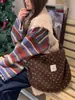 510172 Bolso Cruzado de Peluche en Forma de Corazón, Nuevo Bolso de Compras Otoño e Invierno, Bolso Cruzado de Hombro de Lona de Gran Capacidad