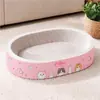 Patas de Gato Rosa paidoo Placa de Arranhar Gato em Papel Kraft Branco Resistente a Arranhões Desgastável Sem Soltar Pelo Oval Cama Extra Grande para Gato Integrada