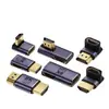 Adaptador HDTV 2.1 Macho a Hembra Uhd8K Alta Definición 180 Grados para Extensión de Conector de Salida de Video de Computadora Set-Top Box