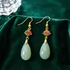 Pendientes Hanfu Estilo Chino Vintage para Mujer, Hechos a Mano con Sentido del Diseño, Pendientes Estilo Chino Nuevo, Tachuelas Elegantes de Estilo Antiguo de Nicho al por Mayor
