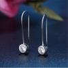 Brincos e Ganchos de Orelha Geométricos Redondos com Diamante em Formato de U Fashionáveis Estilo Coreano para Mulheres