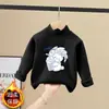 Camiseta Térmica de Cuello Medio para Niña 2026 Nuevo Estilo Ropa Interior para Niños Medianos y Grandes Polar de Doble Cara Camisa Pequeña Ropa de Otoño/Invierno Camiseta Top