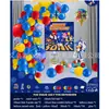 Conjunto de Balões de Aniversário Infantil para Crianças de 1 a 5 Anos, Suprimentos de Decoração para Cena de Festa, Conjunto Completo para Meninos e Meninas