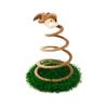 Brinquedo Teaser para Gatos com Fio de Aço de Mola e Pardal de Pelúcia, Brinquedo para Aliviar o Tédio de Gatos, Arranhador Circular em Espiral para Gatos, Brinquedo de Autoentretenimento para Gatos