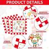 Tema de carnaval de circo de Amazon Decoración de fiesta de carnaval plato de papel desechable vaso de papel tenedor diseño de fondo
