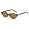 72511 Nuevas Gafas de Sol Polarizadas Ovaladas Coreanas de Moda para Hombres y Mujeres Celebridad de Internet Retro Fotografía Callejera Gafas de Sol Rojas Ancla