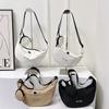 Bolsa de Nylon Dumpling Bolsa de Grande Capacidade Bolsa Feminina Casual Simples 2024 Primavera e Verão Nova Moda Estilo Ocidental Bolsa Transversal para Viajantes