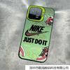 Adecuado para Funda de Teléfono Móvil Nike Painted Apple 16Promax Iphone15 Creativa 13 Elegante 12 Color Plata Carcasa Dura 11