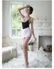 Lingerie Sexy Meia-calça com Suspensório Abertura no Gancho Não Precisa Tirar Maiô Body de Corte Alto Bikini Transparente Macacão Transparente