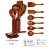 Pala de madera de acacia Sanchuang, pala de madera de mango largo para el hogar, utensilios de cocina de madera, cuchara de arroz, cuchara de madera, sartén antiadherente especial