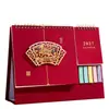 Nuevo Adorno de Calendario de Escritorio con Notas Memo 2027, Simple Libro de Registro de Autodisciplina para Escritorio, Adecuado para Oficina Corporativa, con Calendario Estampado en Oro
