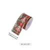 Cinta de lino sintético en stock para decoraciones navideñas, cinta navideña impresa a medida con purpurina, transfronterizo a medida