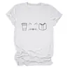 Taza, Gato, Libro, Comercio Transfronterizo, Amazon Wholesale, Corte Holgado, Versátil, Cómodo, Casual, Tallas Grandes, Manga Corta a la Moda