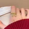Anillo Abierto de Moneda de Pony Color Dorado para Mujer, Anillo Exquisito de Alta Gama Vintage para el Dedo Índice, Anillo de Diseño de Nicho para el Año de Nacimiento