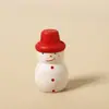 Chaveiro Pingente Escultura em Madeira Artesanal Criativa Boneco de Neve Pequeno Pingente de Árvore de Natal de Inverno Coração Feminino Fofo