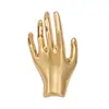 Broche de Palma Tridimensional Inspirado en Diseño Europeo y Americano, Broche de Dedo Dorado de Lujo de Alta Gama, Pin de Solapa Sencillo y Elegante para Hombre