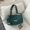 2026 Nova Bolsa de Ombro ins Japonesa Veludo Estudante Aula Deslocamento Versátil Grande Capacidade Transversal Bolsa de Mão