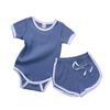 Roupa Casual Infantil Verão Novo Pijama de Bebê Conjunto de Roupa de Casa Infantil Macacão de Manga Curta Body Shorts Quentes Conjunto de Duas Peças