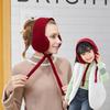 Orejeras de Invierno para Niños de Punto con Cordones Cálidas Protección para los Oídos Forradas de Terciopelo Orejeras de Lana Bolsita para Orejas Orejeras Calentadoras para el Cuello